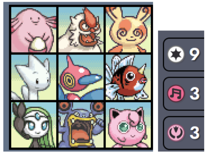 Pokemon Auto Chess Normal Synergy Board - 9 Normal